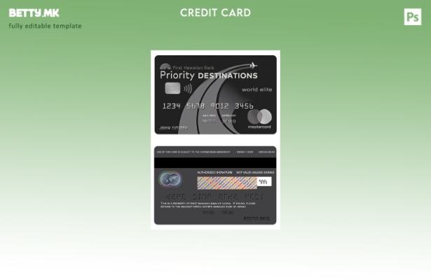 Модерен стил Шаблон за мастер картички за приоритетни дестинации на Хаваи Светск